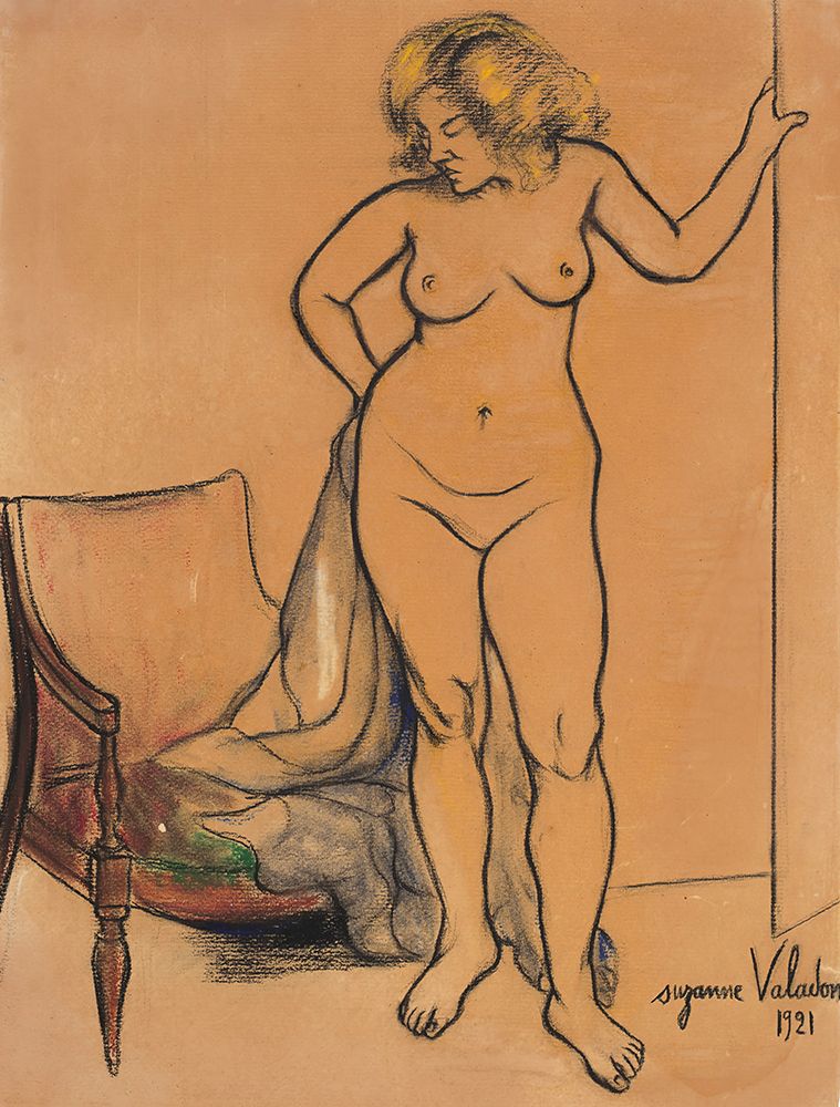 Nude with Drapery in Front of an Armchair 1921 art print by Suzanne Valadon for $57.95 CAD
