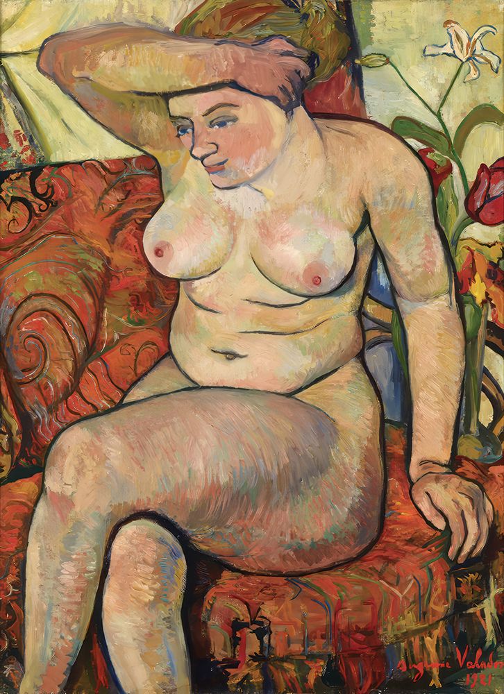 Nude Seated with Shawl Carpet 1921 art print by Suzanne Valadon for $57.95 CAD