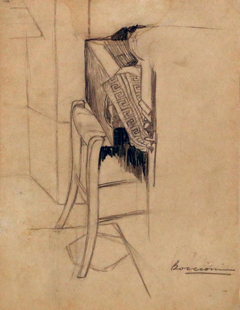 Composition with Chair 1908 art print by Umberto Boccioni for $57.95 CAD