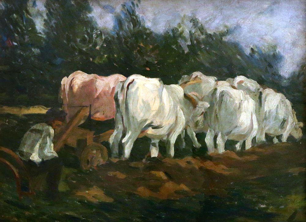 Yoked Oxen 1908 art print by Umberto Boccioni for $57.95 CAD