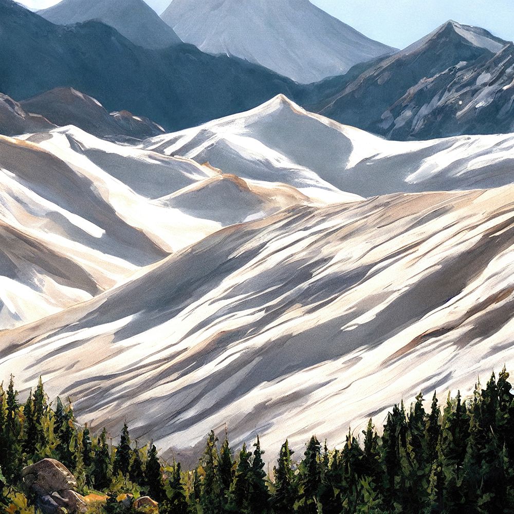 Sand Dunes at the Foot of the Mountains art print by Alpenglow Workshop for $57.95 CAD