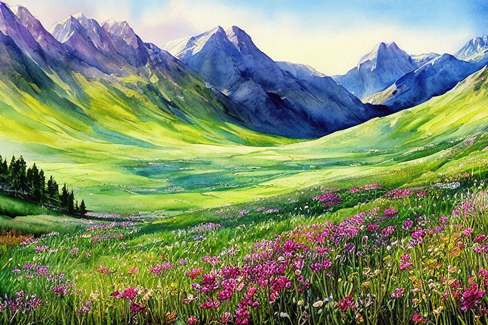 Wildflower Peak art print by Alpenglow Workshop for $57.95 CAD
