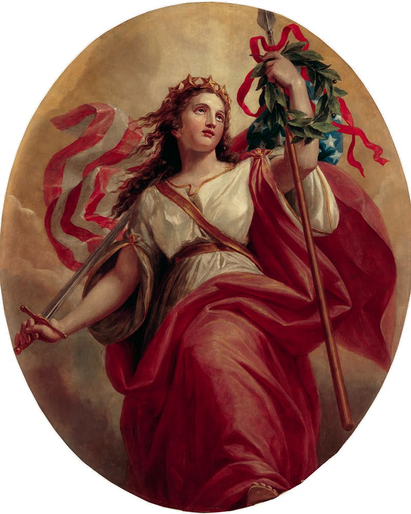 Liberty 1869 art print by Constantino Brumidi for $57.95 CAD