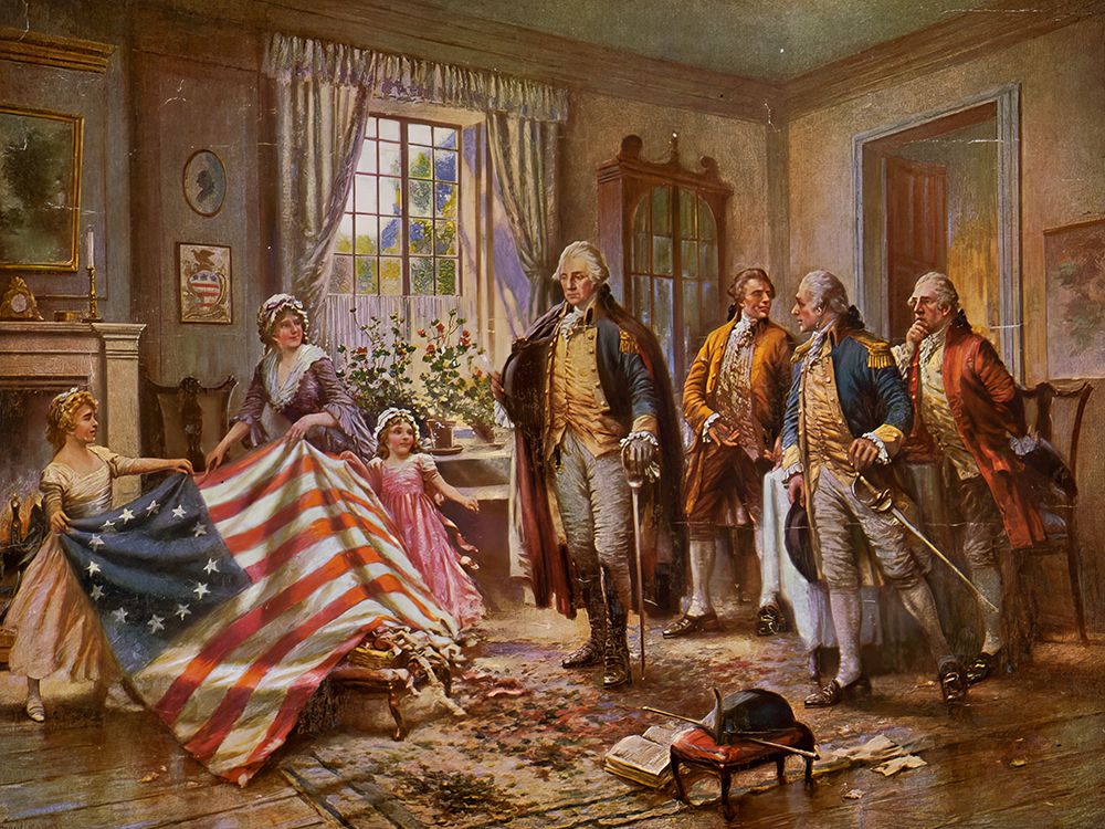The Birth of Old Glory art print by Edward Percy Moran for $57.95 CAD