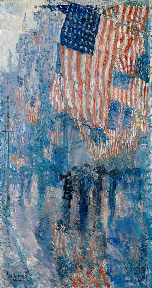 The Avenue in the Rain  1917 art print by Frederick Childe Hassam for $57.95 CAD