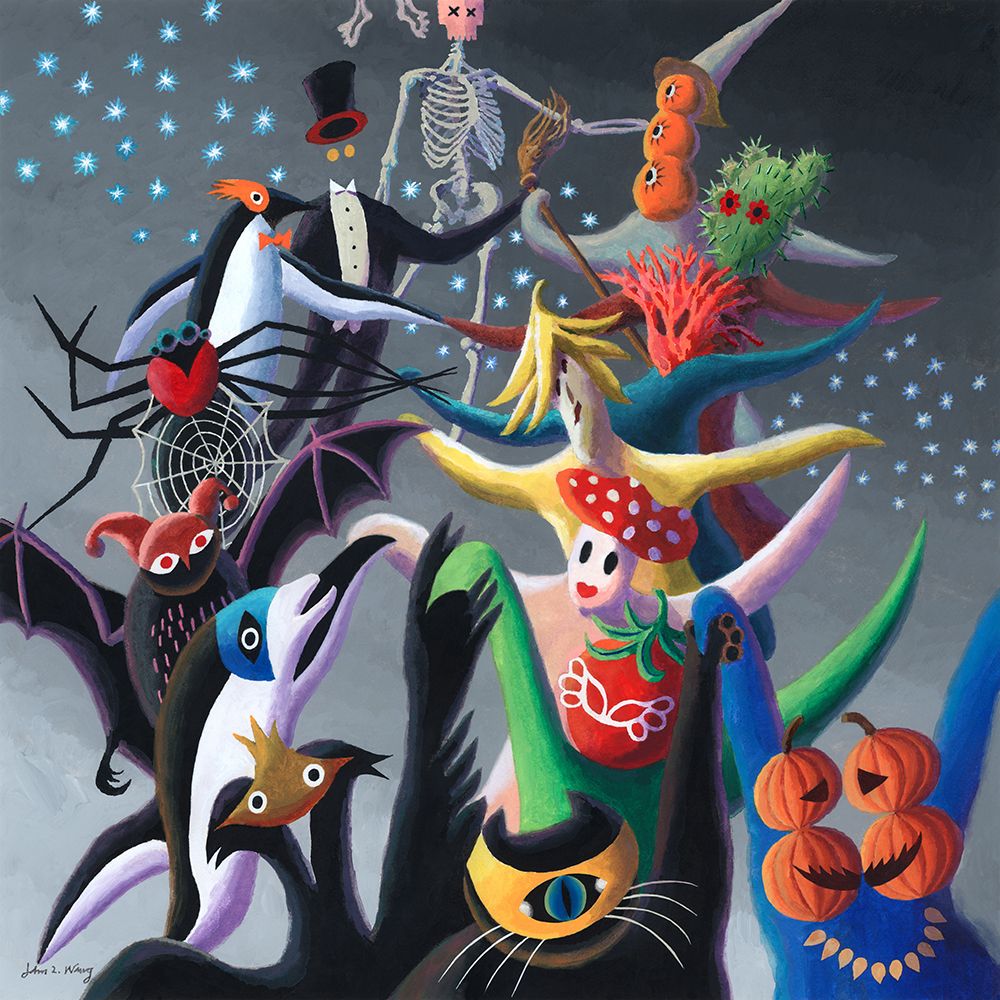 Halloween Masked Ball art print by John Z. Wang for $57.95 CAD