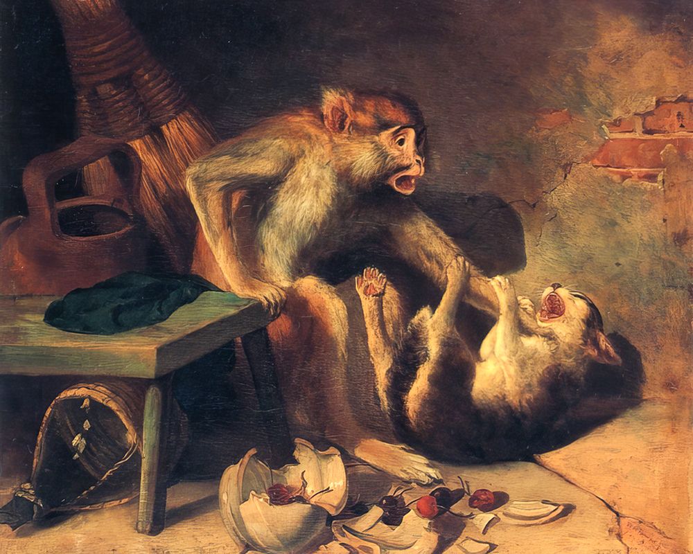 Domestic Squabble art print by William Holbrook Beard for $57.95 CAD