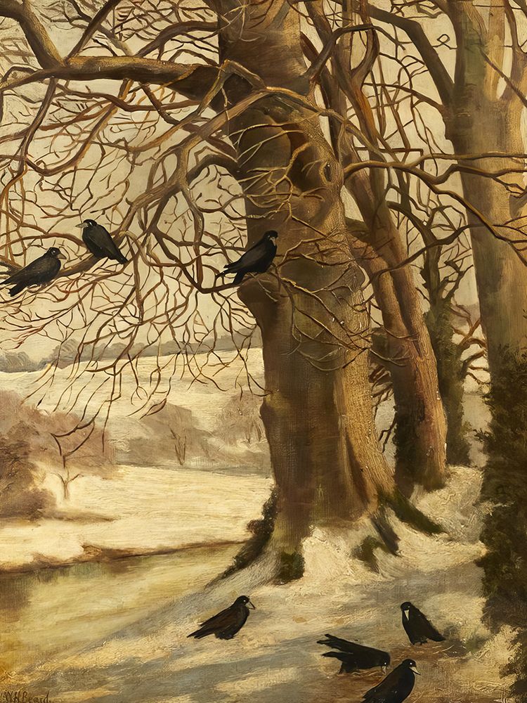 Winterscape with Crows art print by William Holbrook Beard for $57.95 CAD