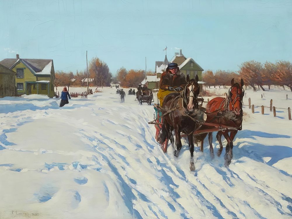 Wisconsin Winter 1905 art print by Richard Lorenz for $57.95 CAD