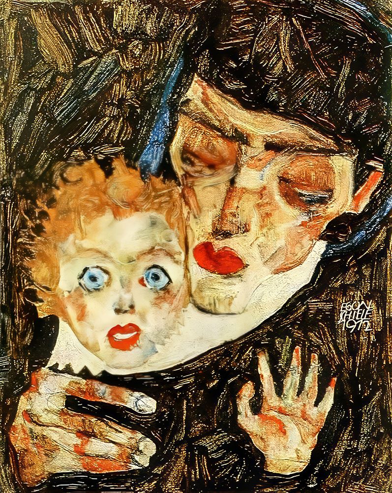 Mother and Child 1912 art print by Egon Schiele for $57.95 CAD