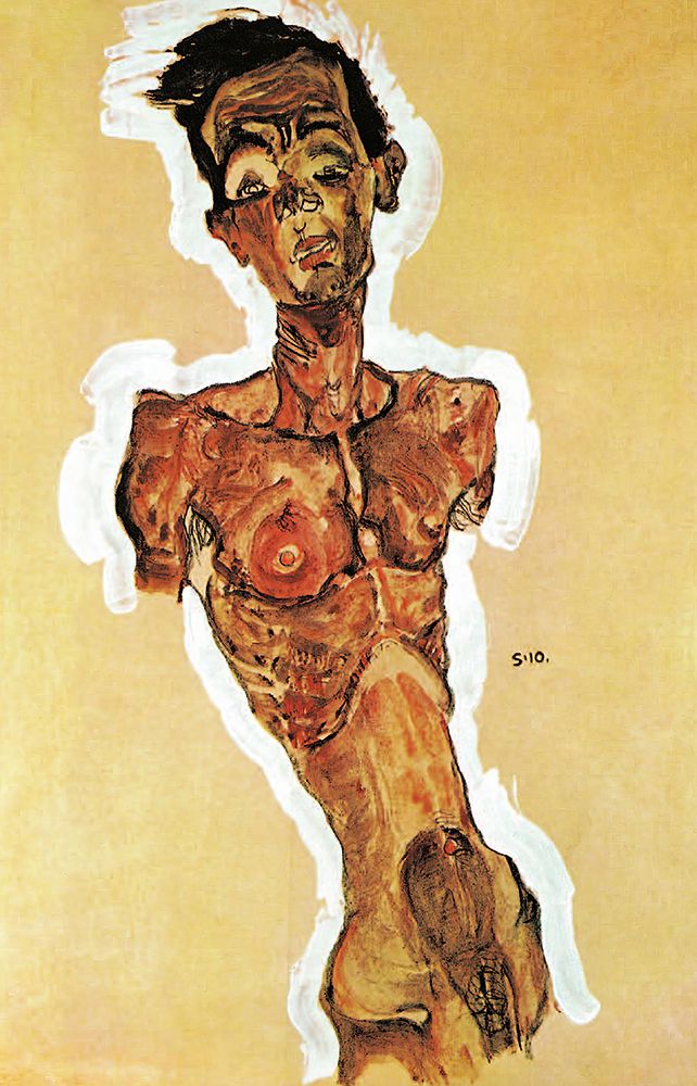 Self-Portrait Nude 2 1910 art print by Egon Schiele for $57.95 CAD