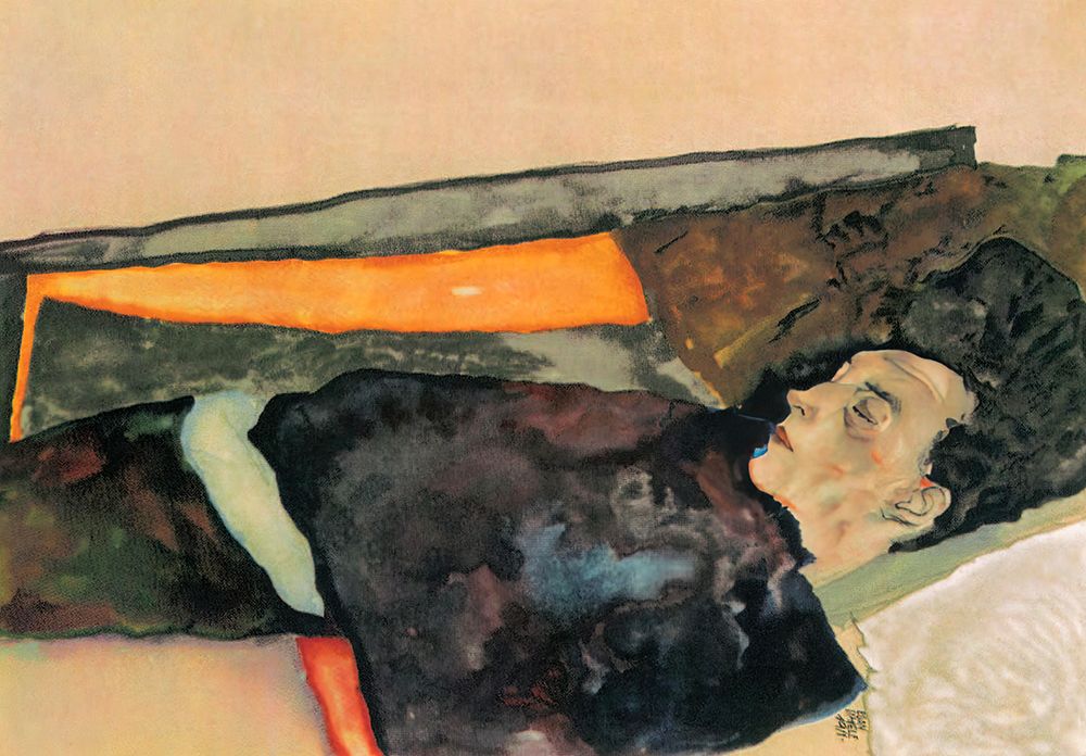 The Artists Mother Sleeping 1911 art print by Egon Schiele for $57.95 CAD