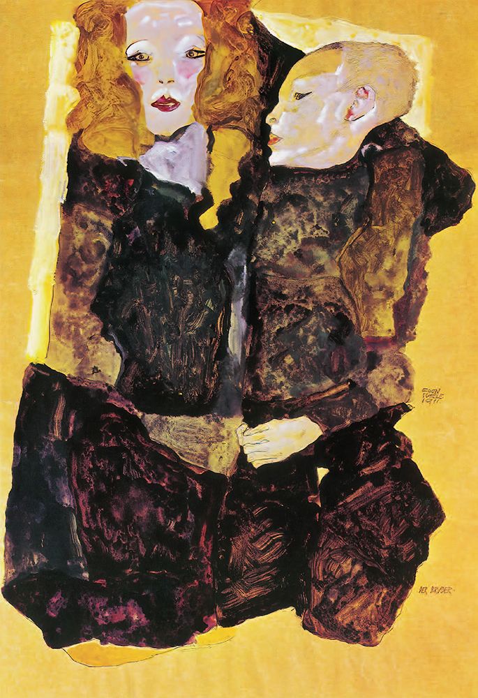 The Brother 1911 art print by Egon Schiele for $57.95 CAD