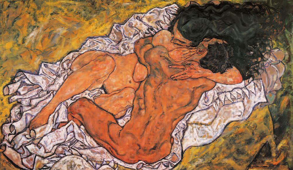 Embrace Lovers 1917 art print by Egon Schiele for $57.95 CAD