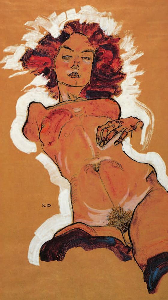 Female Nude 1910 art print by Egon Schiele for $57.95 CAD