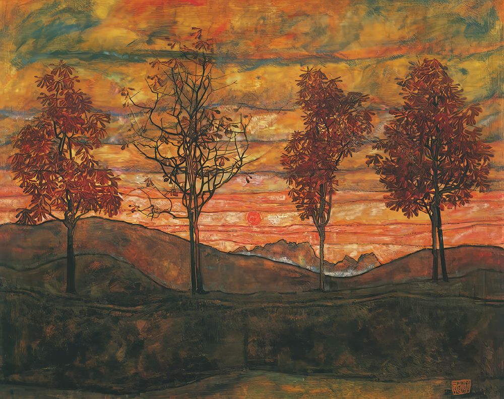 Four Trees 1917 art print by Egon Schiele for $57.95 CAD