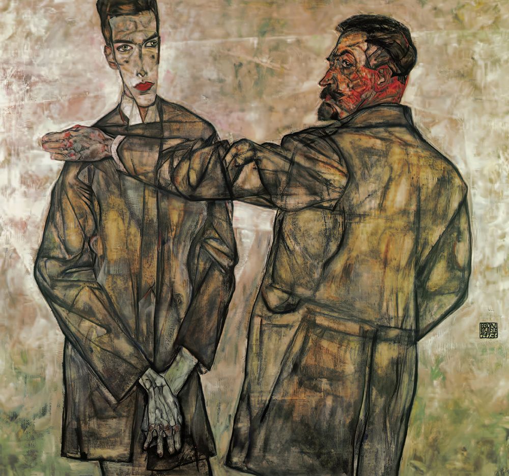 Heinrich Benesch and his Son Otto 1913 art print by Egon Schiele for $57.95 CAD