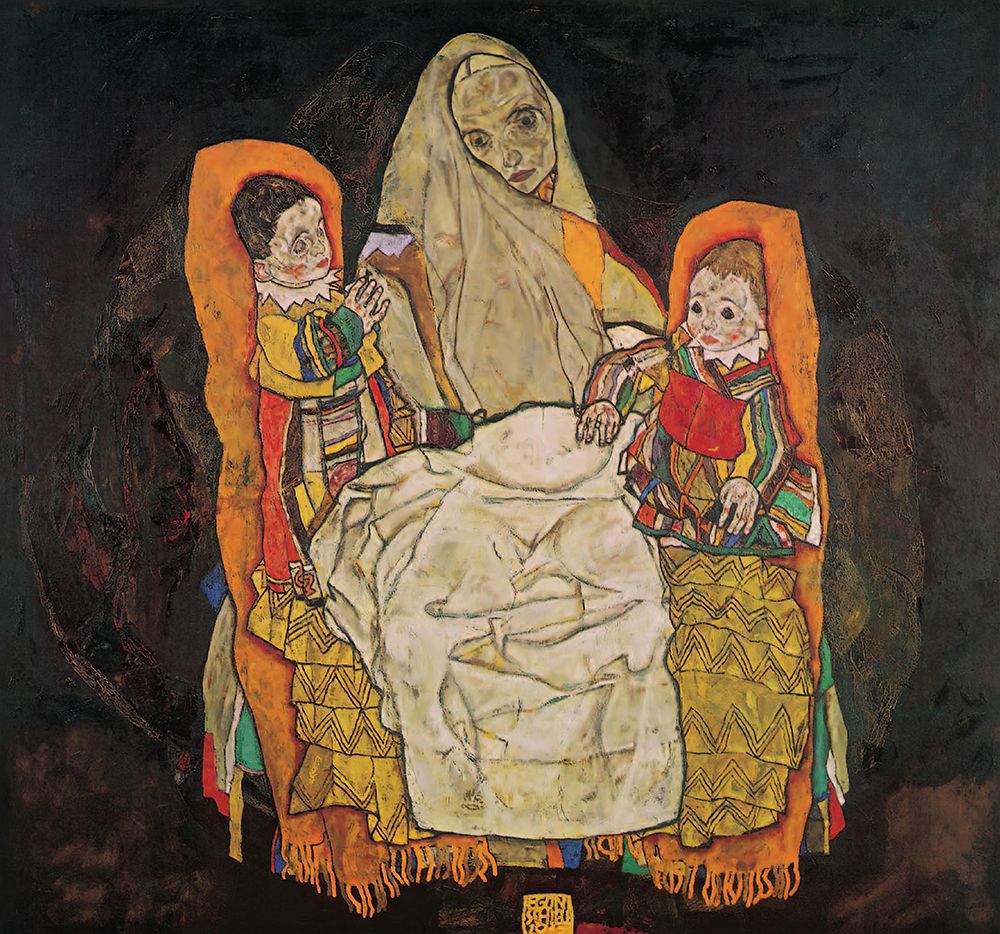 Mother with Two Children 1915 art print by Egon Schiele for $57.95 CAD