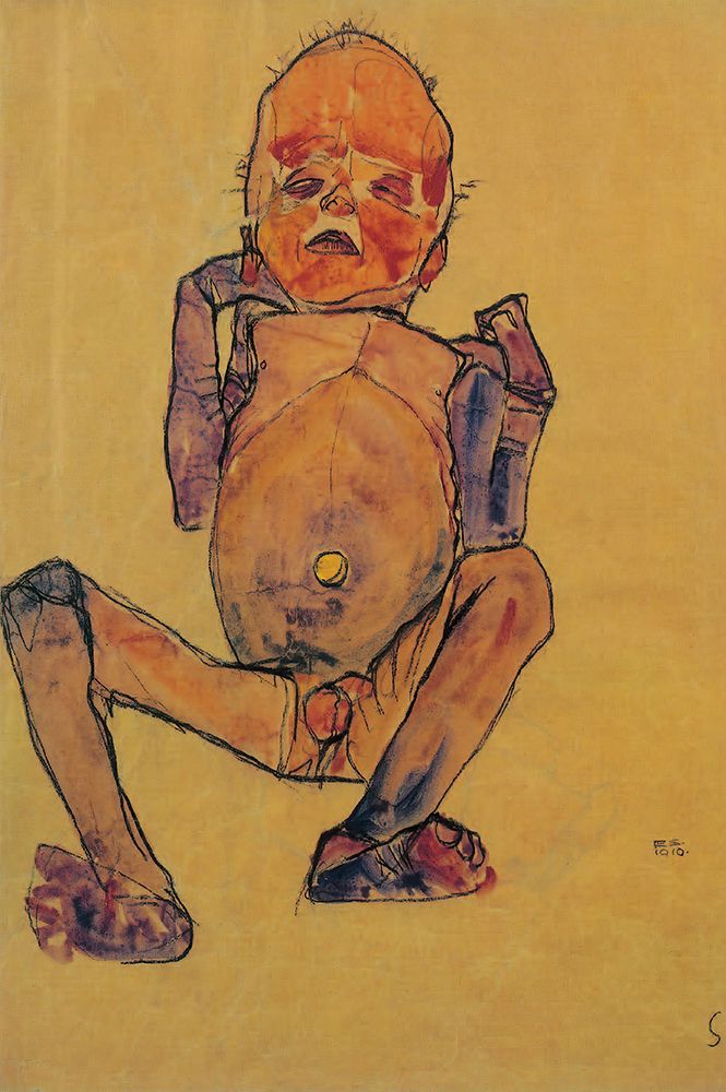 Newborn Baby 1910 art print by Egon Schiele for $57.95 CAD