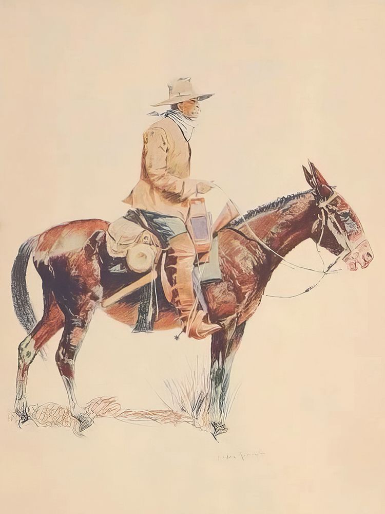 A Packer from a Bunch of Buckskins art print by Frederic Remington for $57.95 CAD