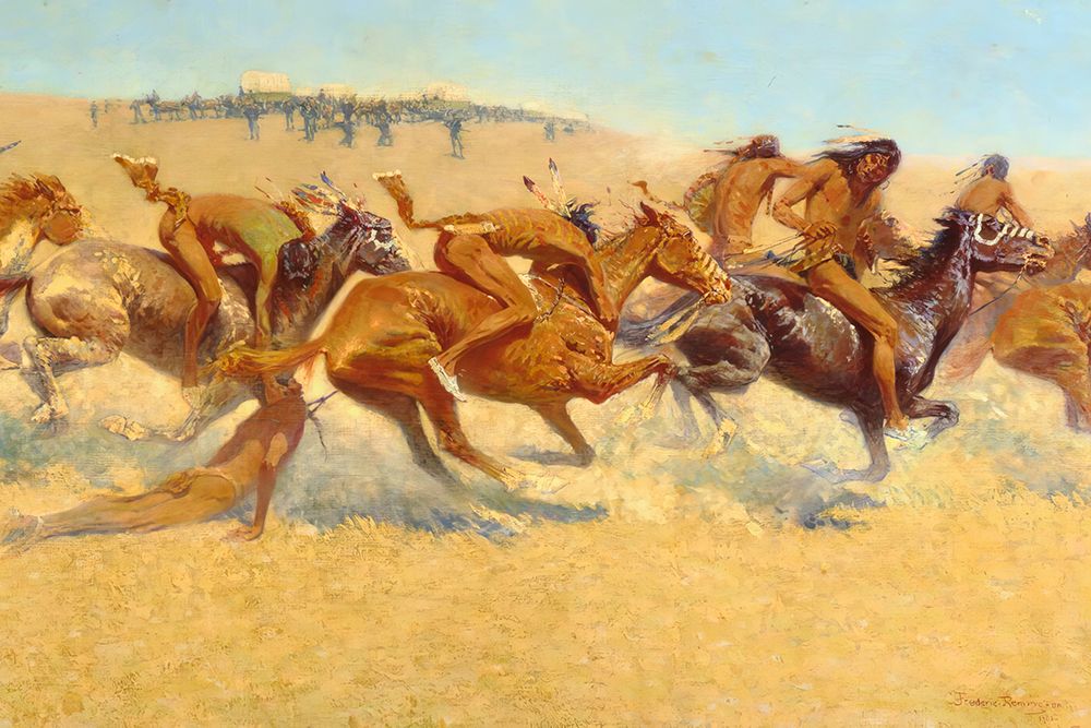 Indian Warfare art print by Frederic Remington for $57.95 CAD