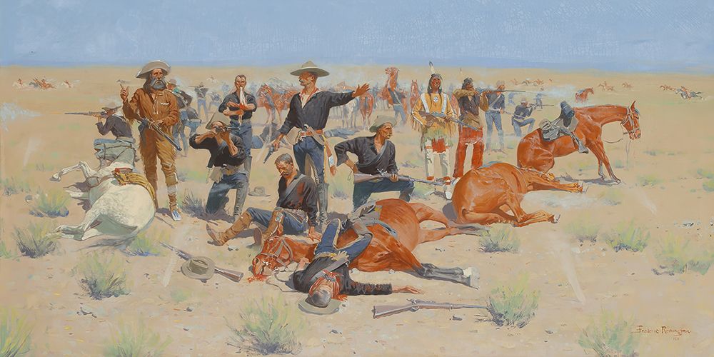 Rounded Up art print by Frederic Remington for $57.95 CAD