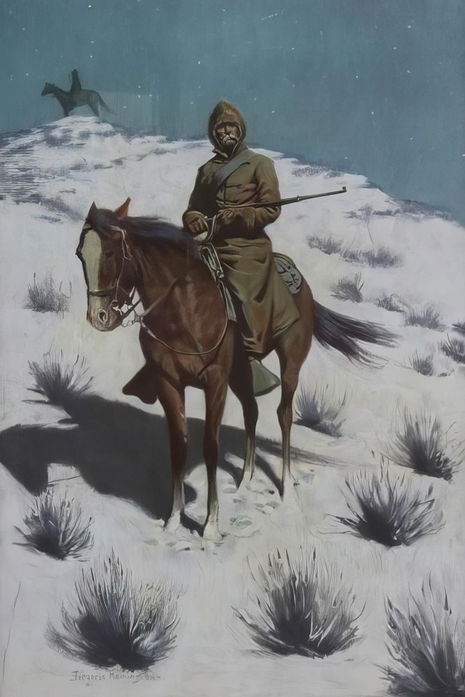 The Cossack Post, Cavalryman, 1902 art print by Frederic Remington for $57.95 CAD