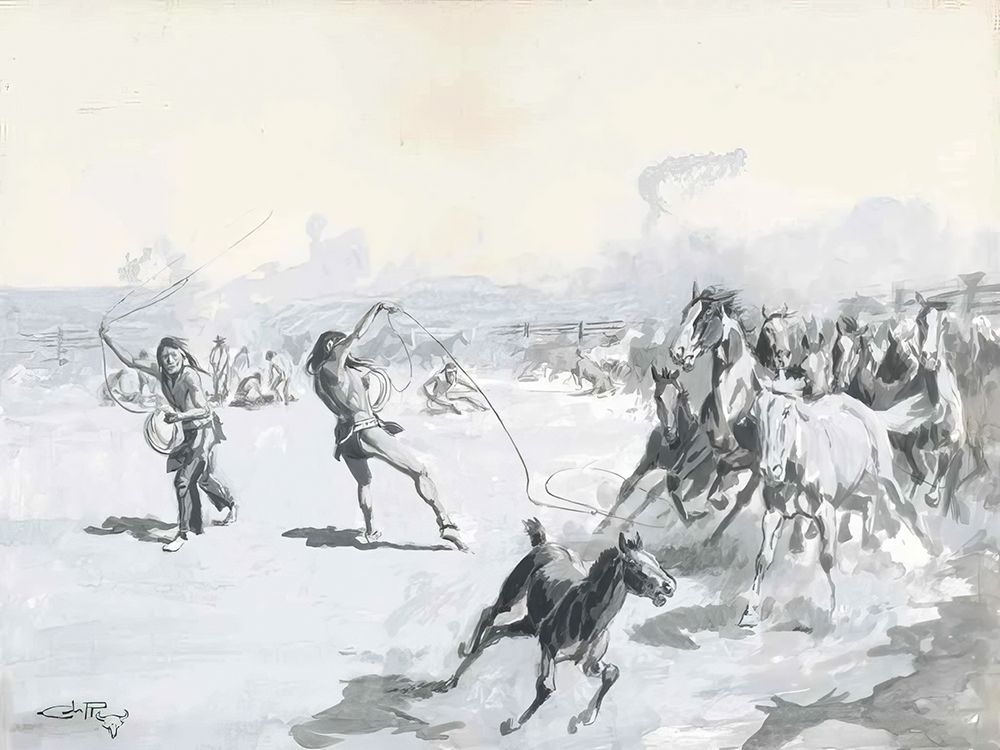 A Strenuous Matinee 1904 art print by Charles Marion Russell for $57.95 CAD