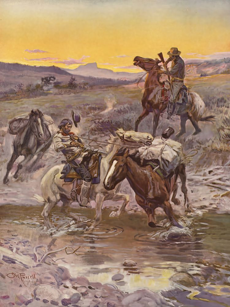 Ambushed art print by Charles Marion Russell for $57.95 CAD