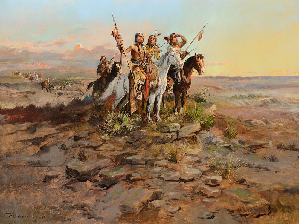 Approach of the White Man 1899 art print by Charles Marion Russell for $57.95 CAD