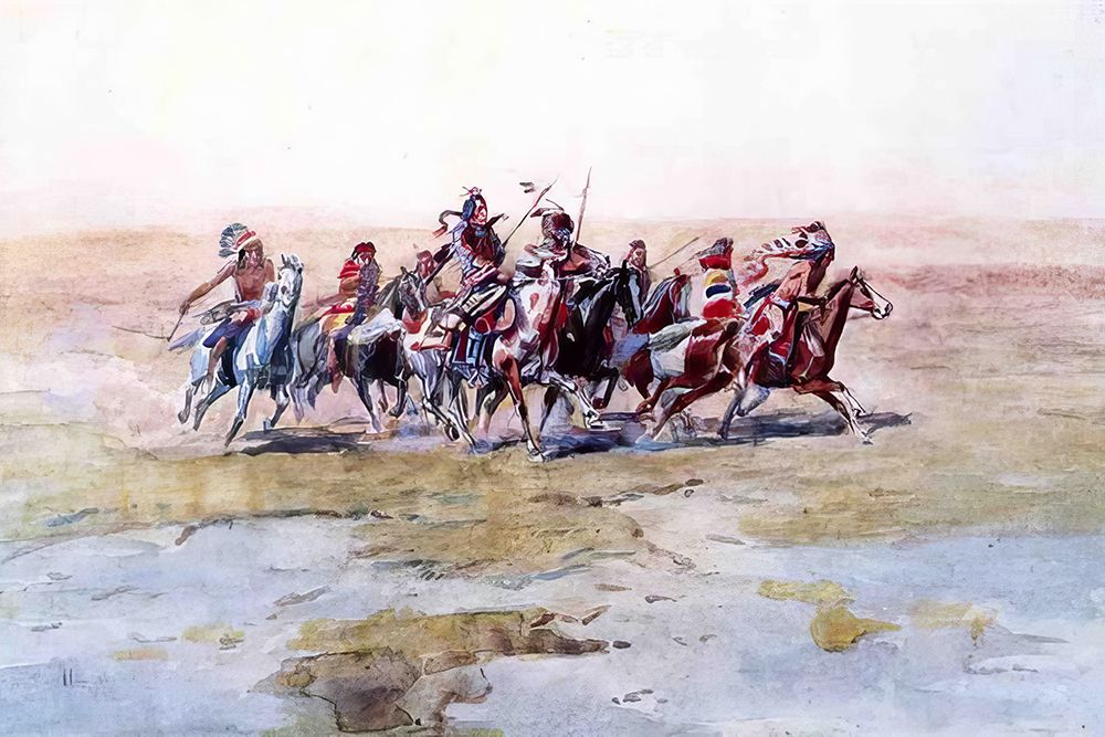 Cree War Party art print by Charles Marion Russell for $57.95 CAD
