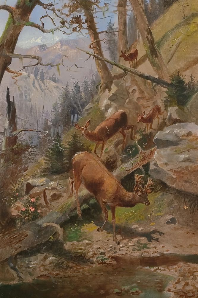 Glacier Park Deer art print by Charles Marion Russell for $57.95 CAD