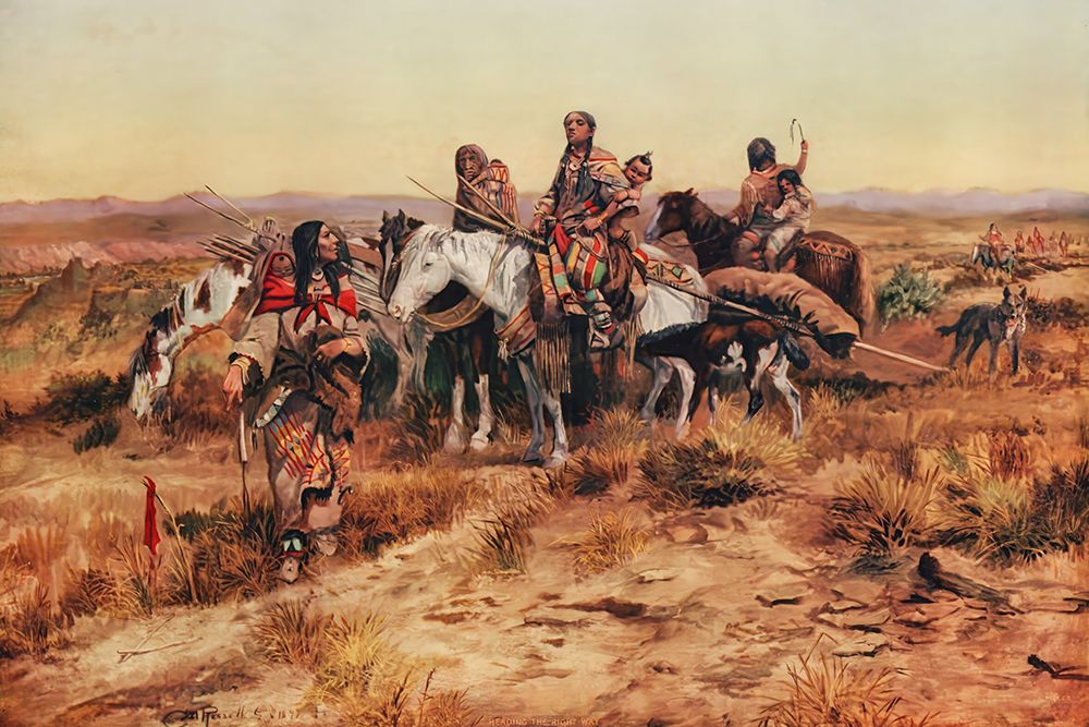 Heading the Right Way art print by Charles Marion Russell for $57.95 CAD