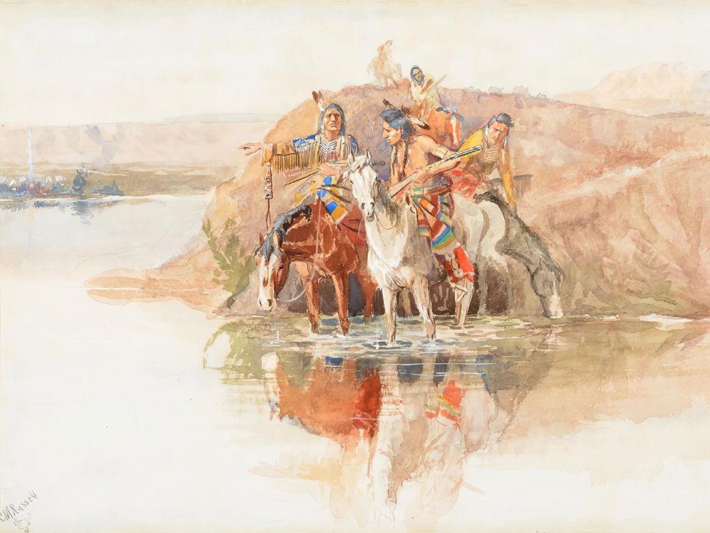 Scouting the Camp art print by Charles Marion Russell for $57.95 CAD