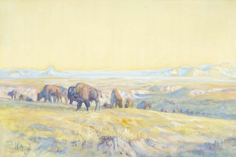 The Buffalo Range art print by Charles Marion Russell for $57.95 CAD