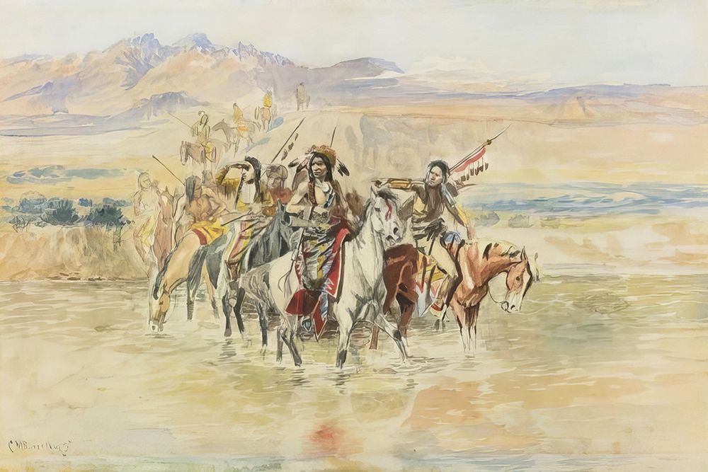 Watching the Buff art print by Charles Marion Russell for $57.95 CAD