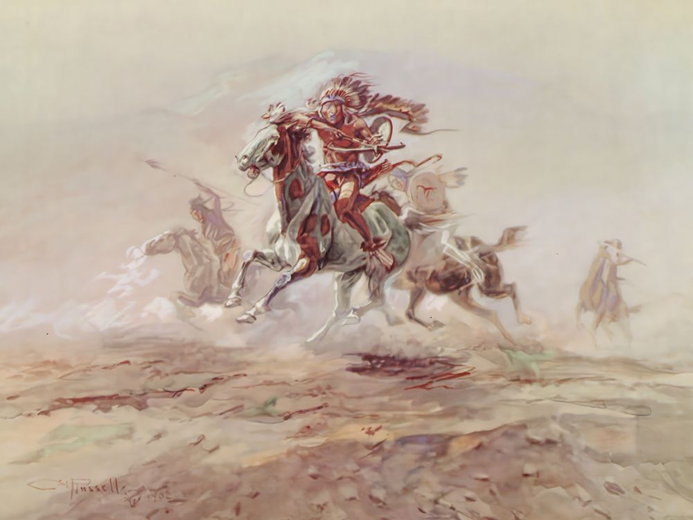 When Arrows Spelled Death art print by Charles Marion Russell for $57.95 CAD