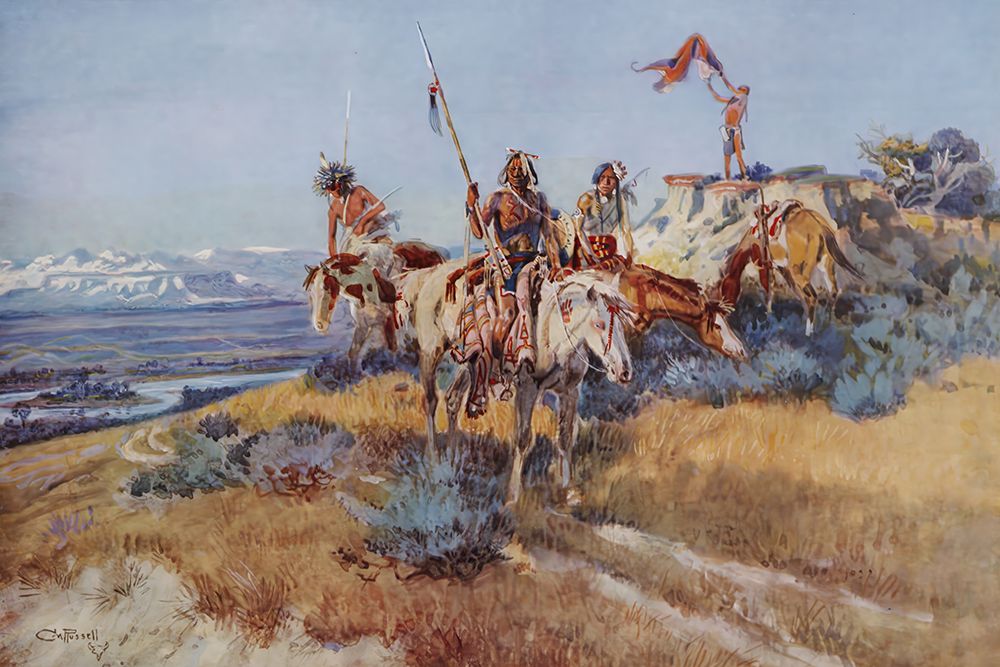 When the Red Man Talks War art print by Charles Marion Russell for $57.95 CAD