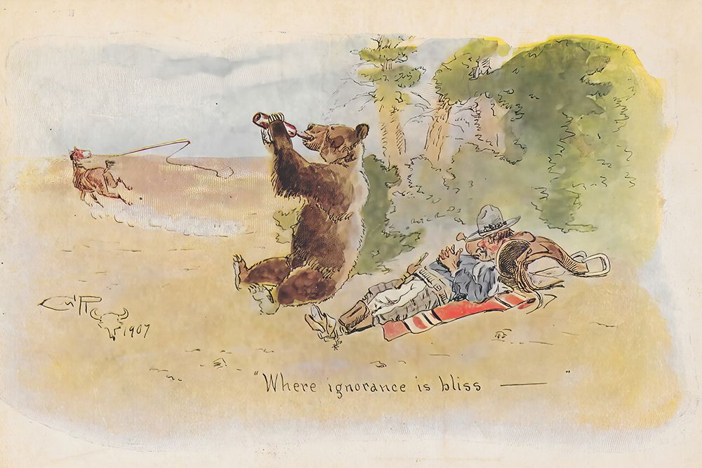 Where Ignorance is Bliss 1907 art print by Charles Marion Russell for $57.95 CAD