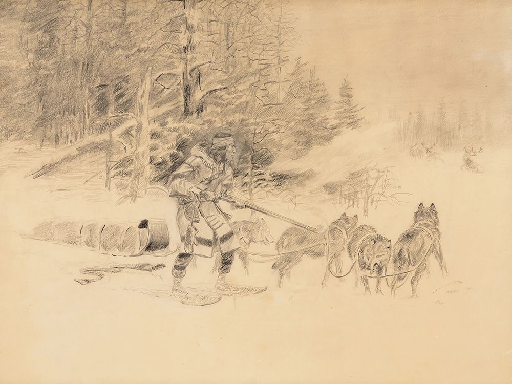 Winter Hunt art print by Charles Marion Russell for $57.95 CAD