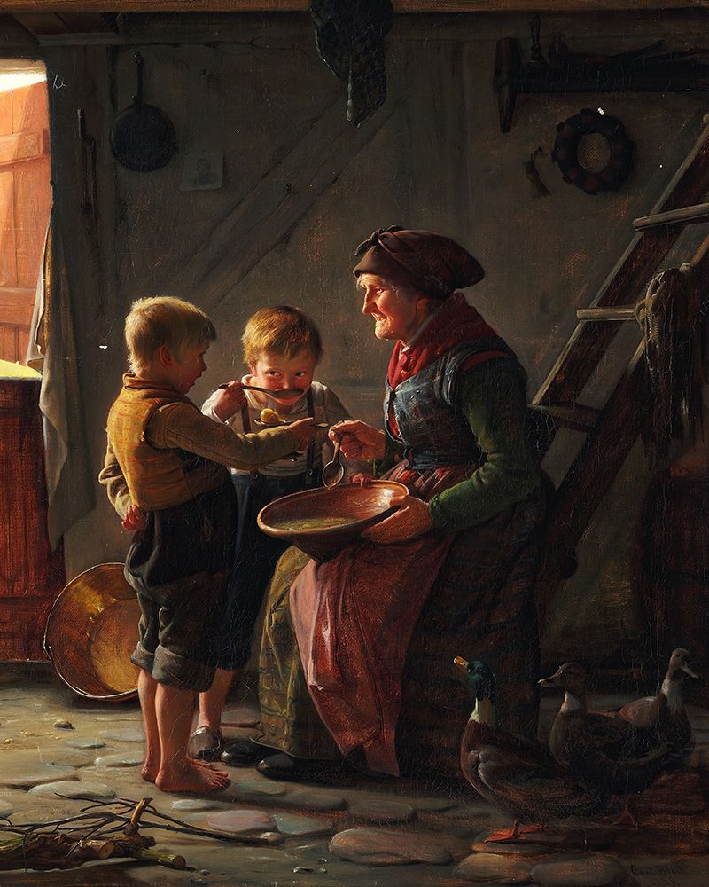 A Meal 1859 art print by Carl Bloch for $57.95 CAD