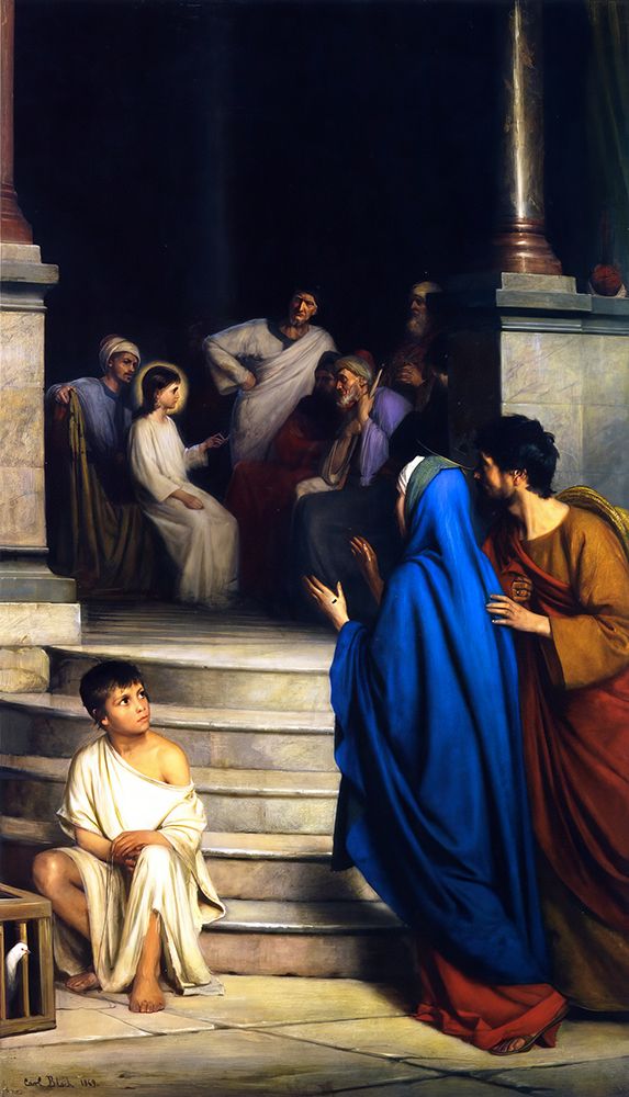 Jesus is Found in the Temple art print by Carl Bloch for $57.95 CAD