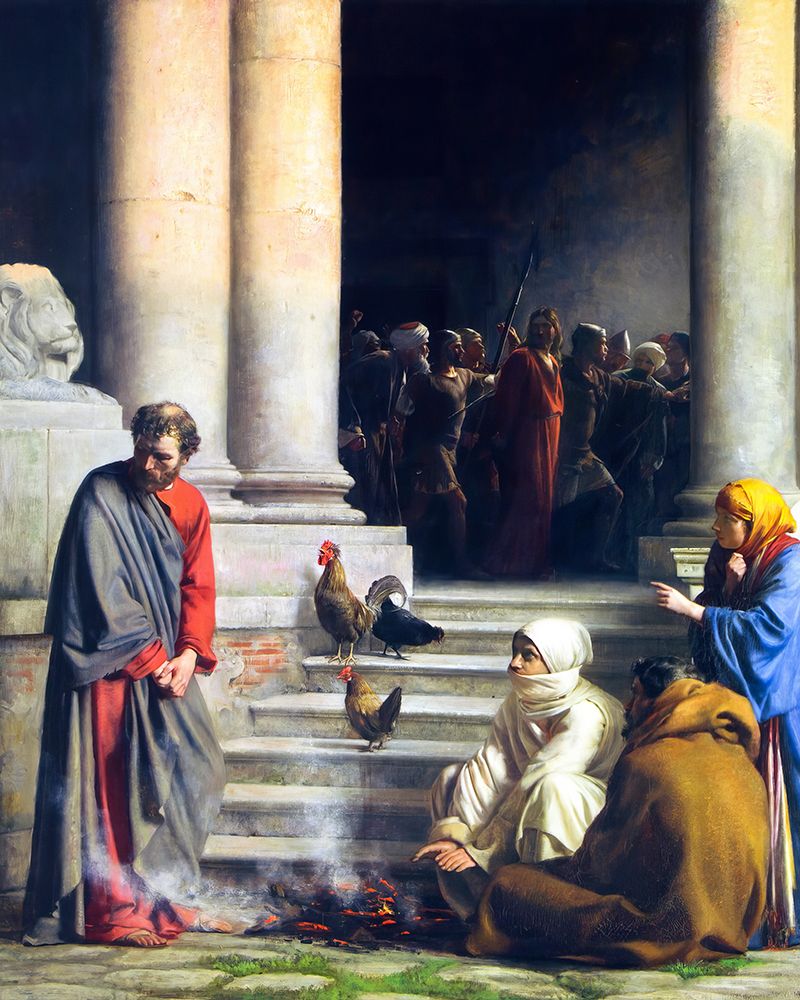 Peters Denial art print by Carl Bloch for $57.95 CAD