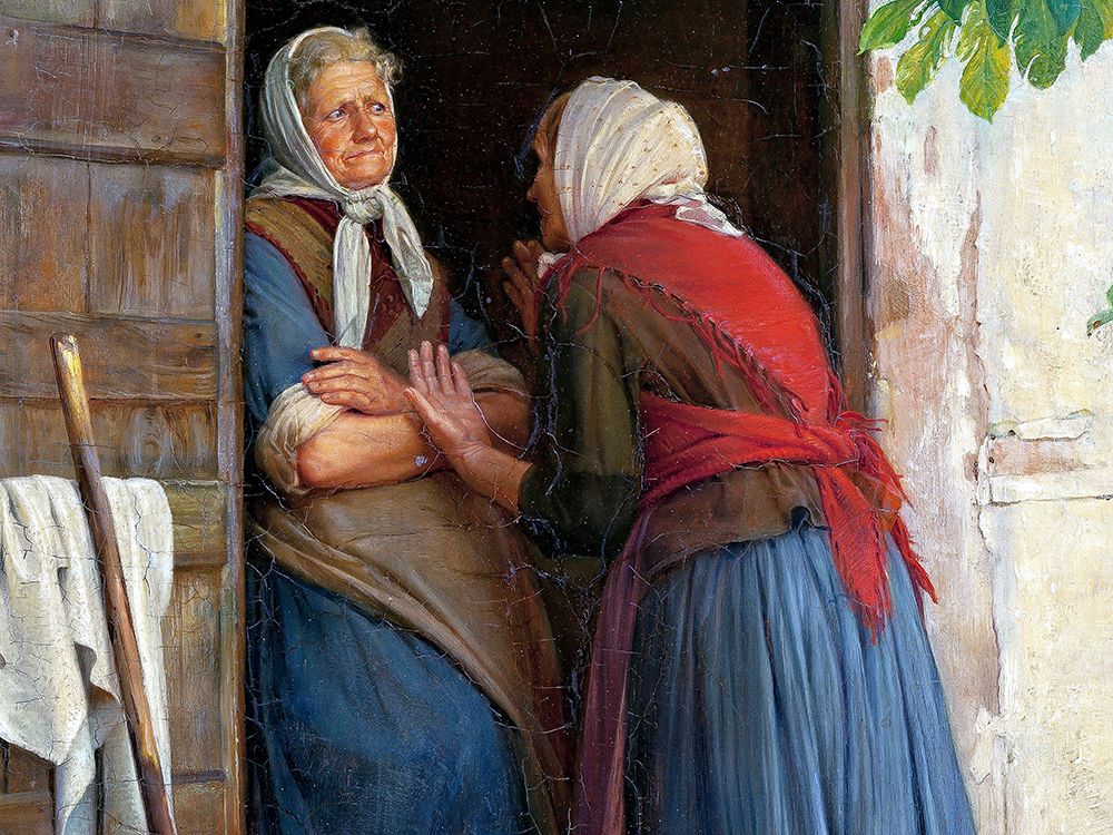 Two Women Talking 1874 art print by Carl Bloch for $57.95 CAD