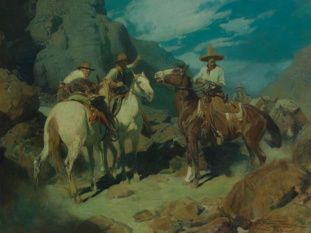 Smuggler to the Border art print by Frank Tenney Johnson for $57.95 CAD
