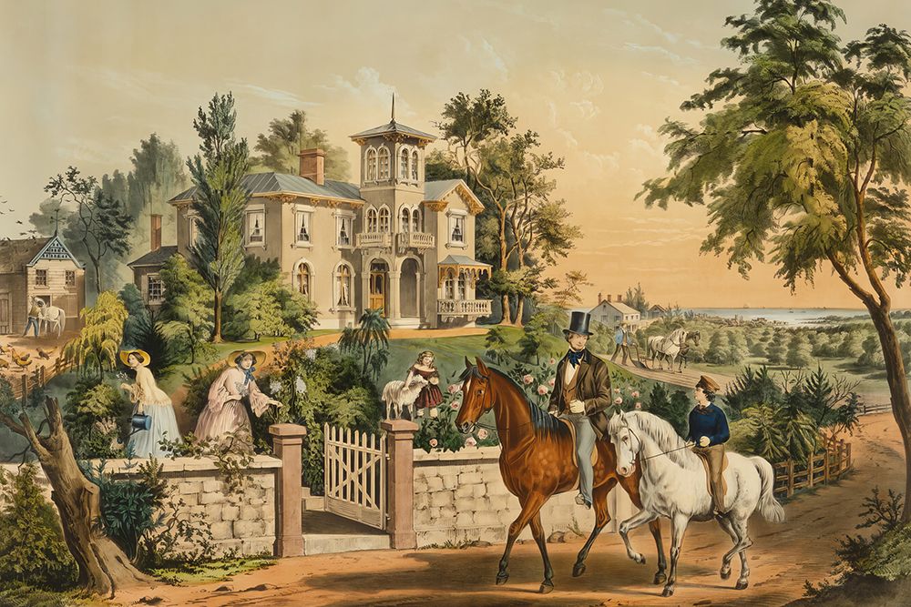 American Country Life. May Morning 1855 art print by Frances Flora Bond Palmer for $57.95 CAD
