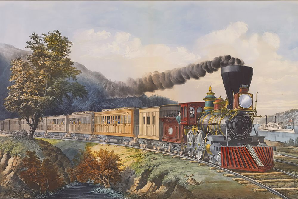 American Express Train 1864 art print by Frances Flora Bond Palmer for $57.95 CAD