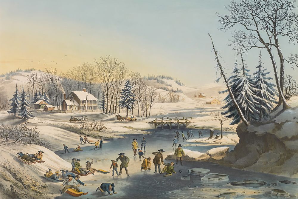 American Winter Scenes. Morning 1854 art print by Frances Flora Bond Palmer for $57.95 CAD