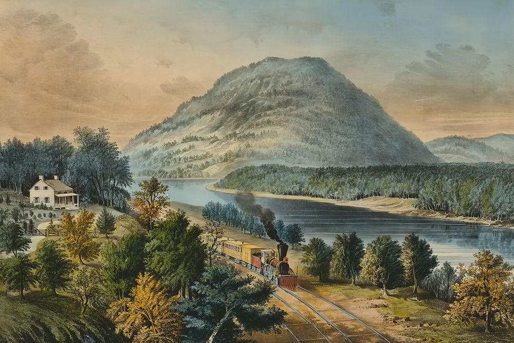 Lookout Mountain|Tennessee And the Chattanooga Rail Road 1866 art print by Frances Flora Bond Palmer for $57.95 CAD