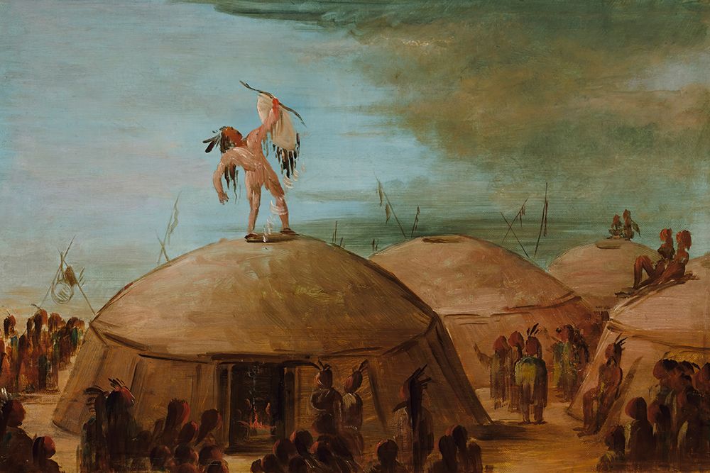 Rainmaking among the Mandan art print by George Catlin for $57.95 CAD